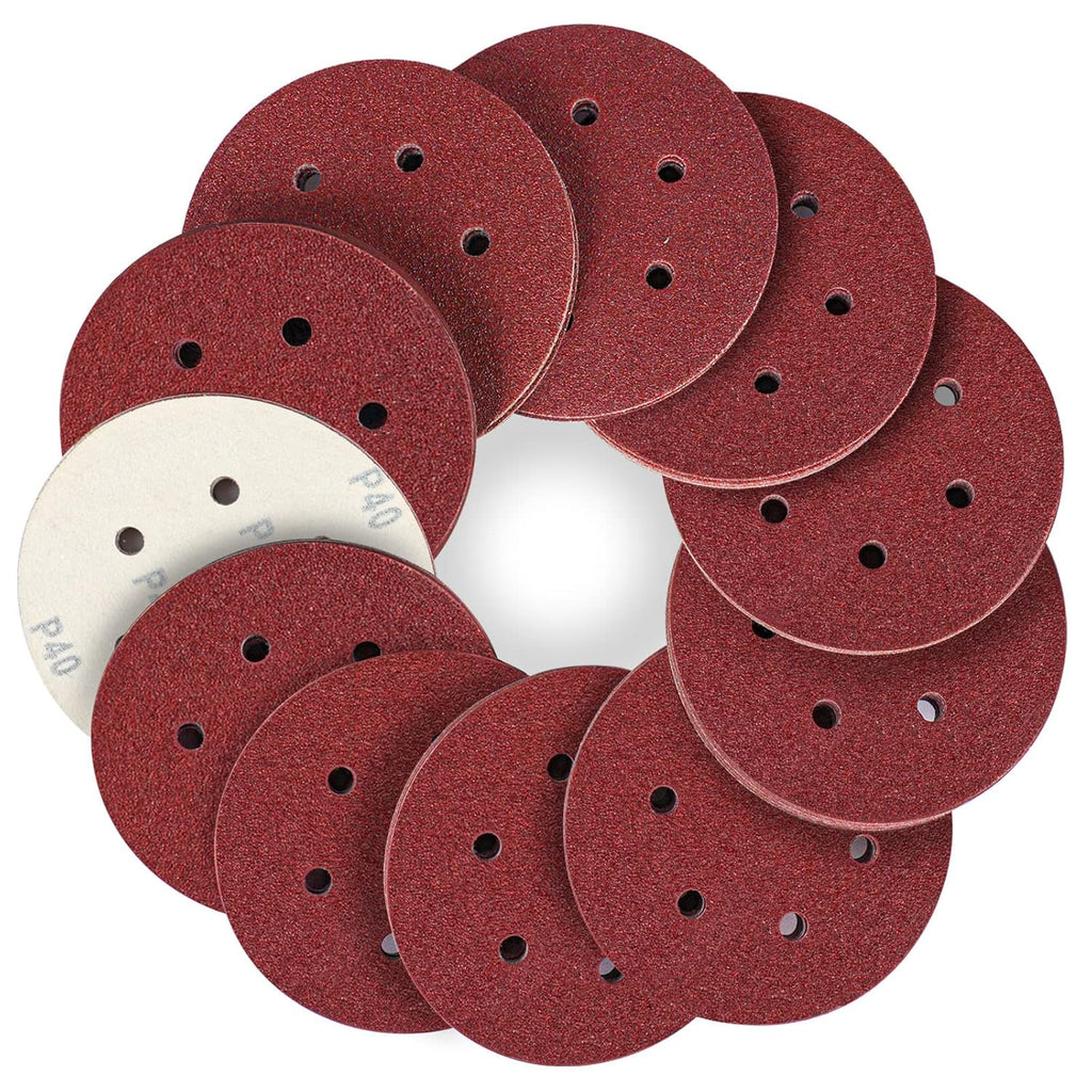 150mm Orbital Sanding Discs 50 pcs, from Coarse to Fine, Free Shipping. 6 inches 6 Holes
