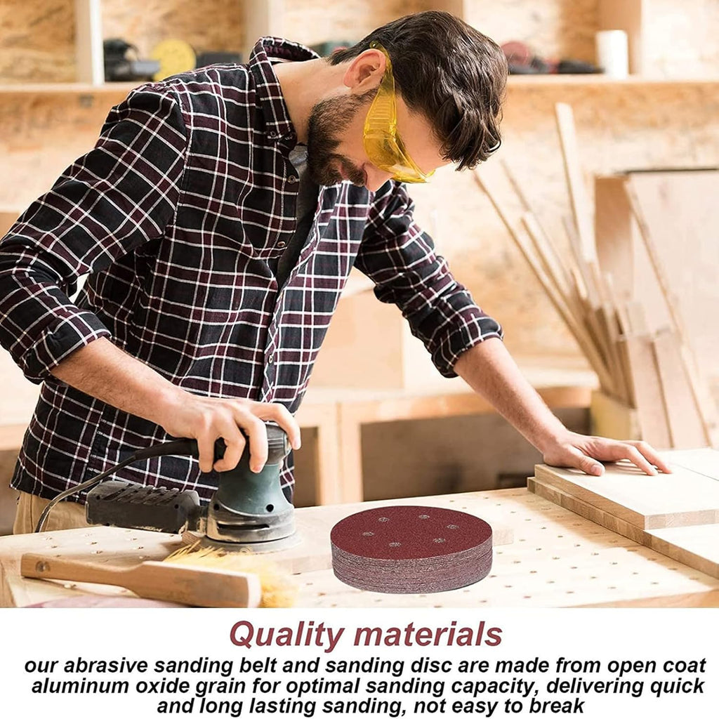 150mm Orbital Sanding Discs 50 pcs, from Coarse to Fine, Free Shipping. 6 inches 6 Holes