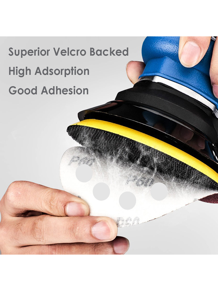 125mm Sanding Discs 100pcs Mixed, 10Pcs Each 40 60 80 100 120 180 240 320 400 800 Grits